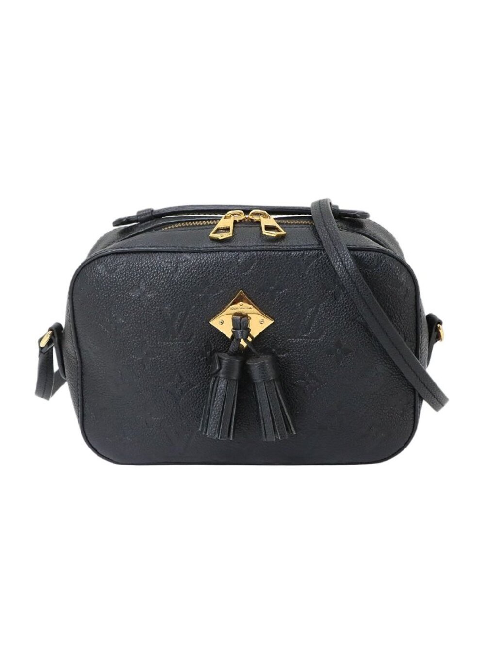 Louis Vuitton Monogram Empreinte Saintonge Shoulder Bag Leather Noir Black